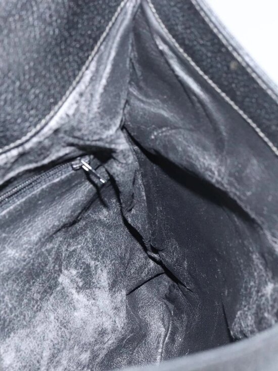 GUCCI GG Supreme Clutch Bag PVC Leather Black Gold 89 02 075 Auth 159284 - Picture 11 of 16